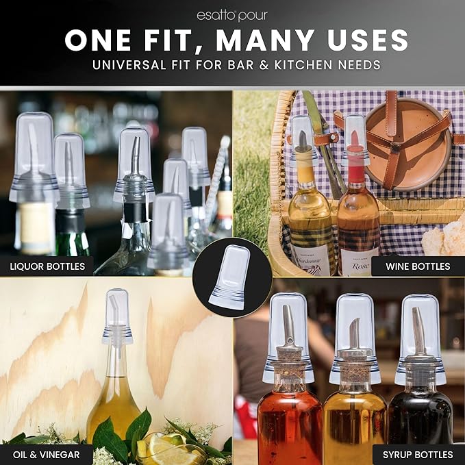 Pour Spout Covers Translucent Liquor Pourer Covers Universal Bottle Pour Dispenser Liquor Bottle Covers Liquor Bottle Covers Bottle Cover Dust for Home Kitchen Tools Supplies