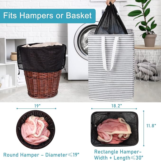Polecasa 2 Pack Heavy Duty Diamond Mesh Laundry Bag - Image 4