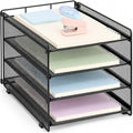 OPNICE Desk Organizer, 4-Tier Paper Organizer Letter Tray, Office Desk by OPNICE