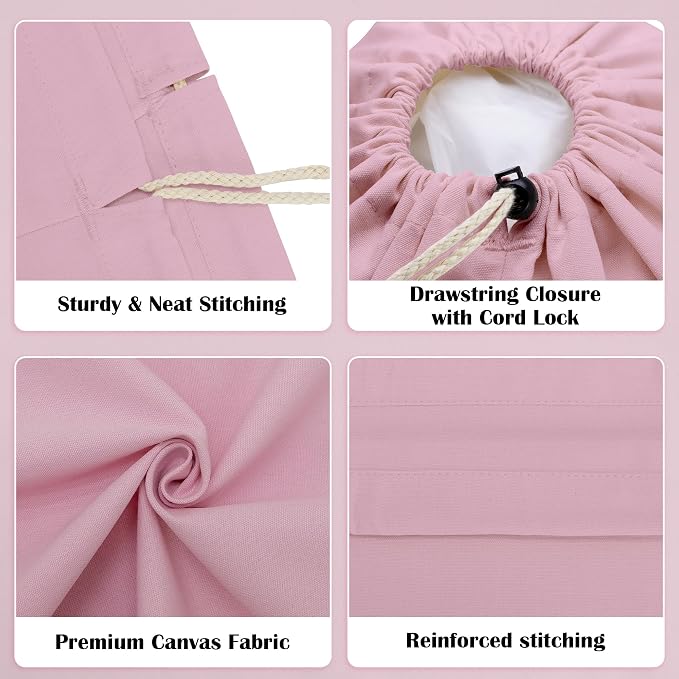 Canvas Laundry Bag with Shoulder Strap & Drawstring - Image 3