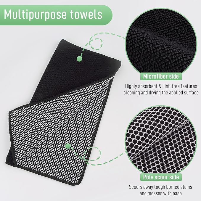 SINLAND Dish Cloth for Washing Dishes Kitchen Washcloth Cleaning Cloth - Image 3