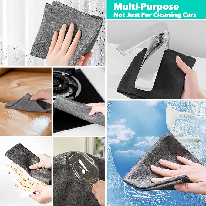 XANGNIER Car Drying Towel, Extra Large, Scratch Free, Super Absorbent, 4 Pack - Image 8