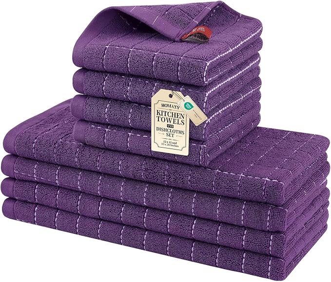 Homaxy Kitchen Towels and Dishcloths Set by Homaxy