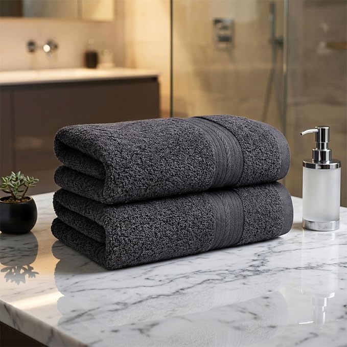 100% Cotton Hand Towels 18x28 Inches, 600 GSM, Soft & Absorbent - Image 2