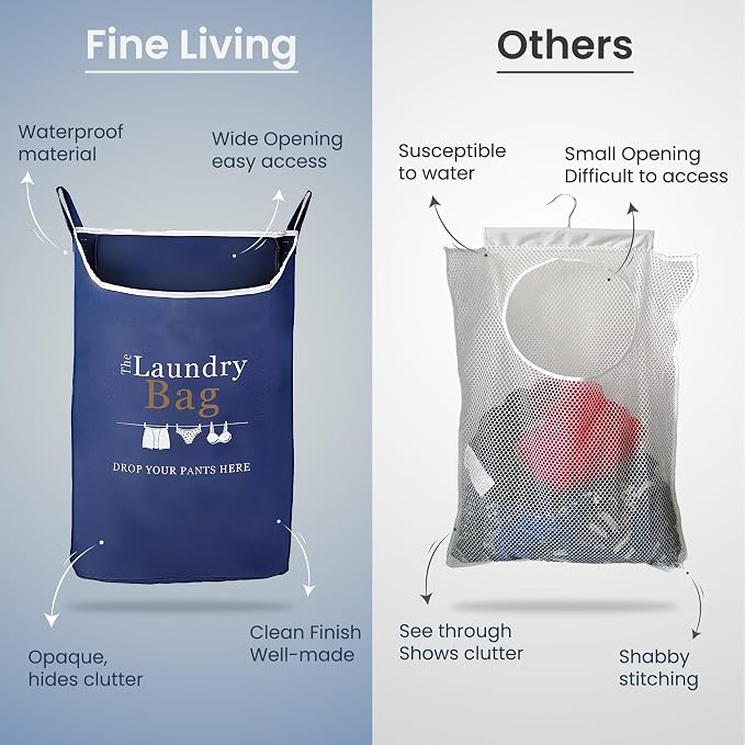 Fine Living Co. Large Hanging Laundry Hamper - Image 6