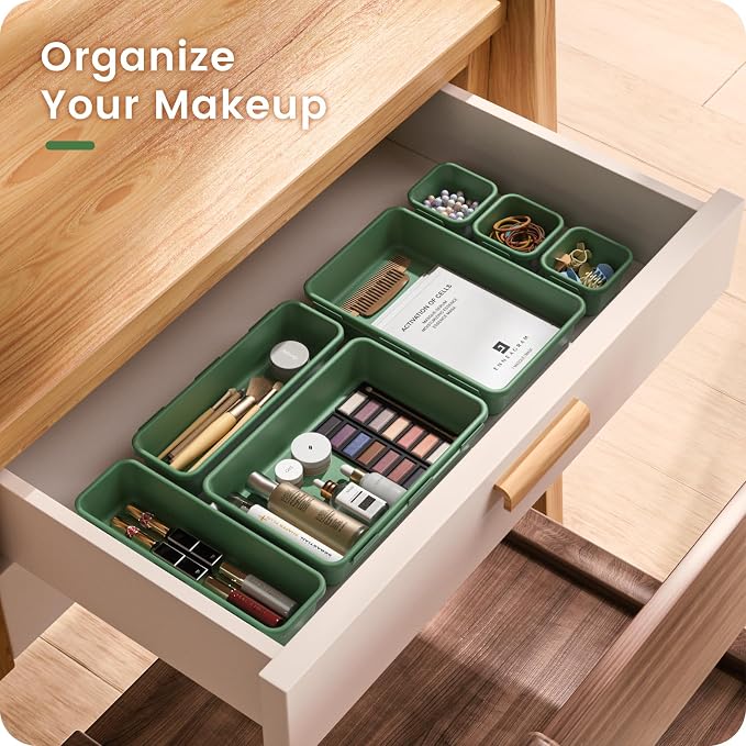 A-LuGei 【 & 5 Size Tool Box Organizer Tray Divider Set, 【Army Green】 - Image 3