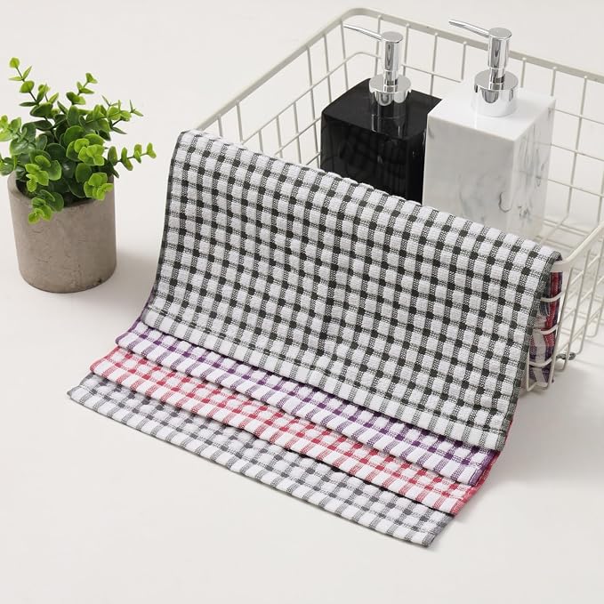 Oeleky Kitchen Dish Rags for Washing Dishes, 100% Cotton Dish Cloths - Image 8