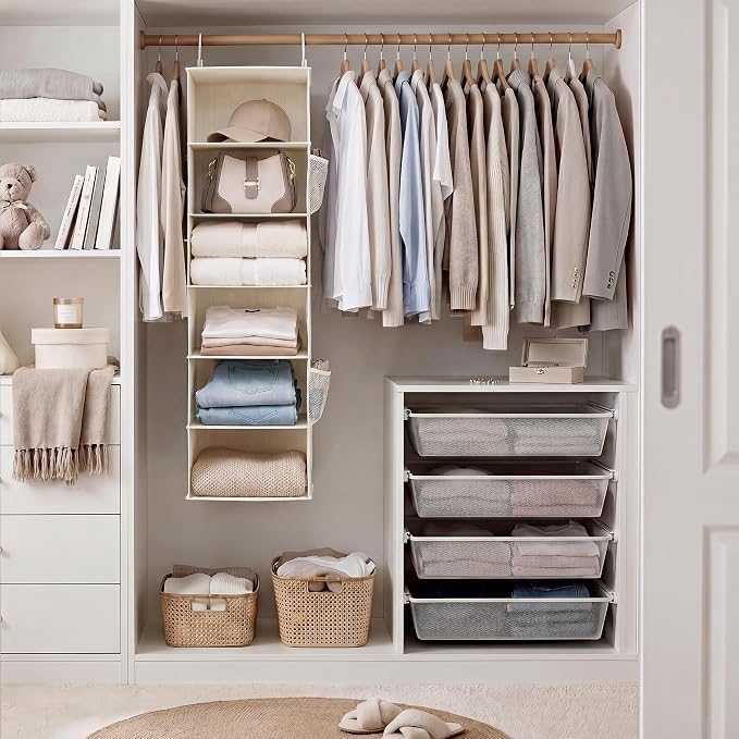 StorageWorks 6-Shelf Hanging Closet Organizer, Hanging Shelves - Image 2