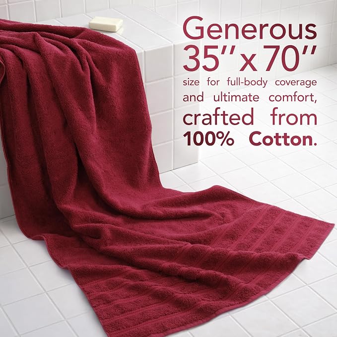 American Soft Linen 100% Cotton Luxury Turkish Towels, 35x70 XL Bath Sheet | - Image 2