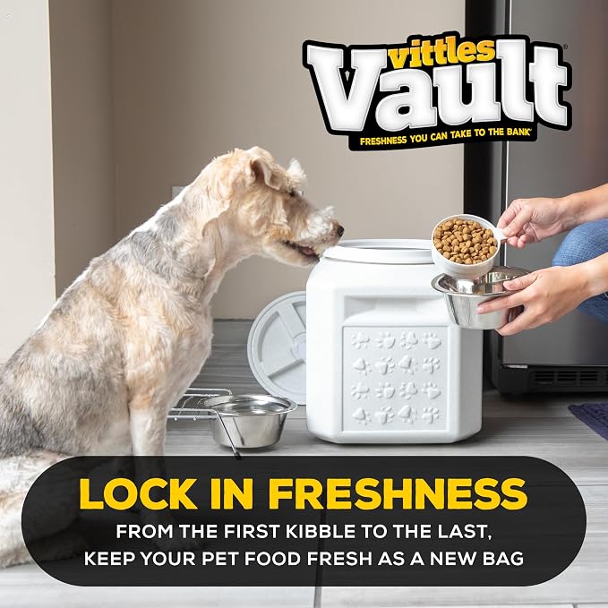 Vittles Vault Vittles Vault Pawprint Food Storage Container + Scoop, 25lbs | - Image 7