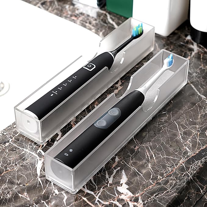 2Pack Acrylic Electric Toothbrush Holder by LUEXBOX