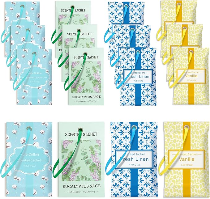 STRN Scented Sachets for Drawer and Closet, 16 Packs 4 Scents Long-Lasting by STRN-Delicate%C2%B7Cozy%C2%B7Stylish