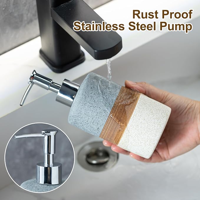 Hand Soap Dispenser Set for Bathroom, Kitchen Dish Soap Dispenser | Liquid Soap - Image 5