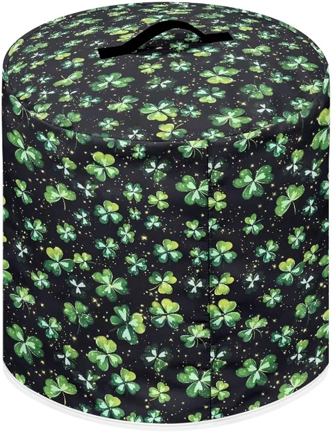 Green Shamrock Pattern Kitchen Appliance Dust Cover with Pockets, St. Patrick's Day Electric Pressure Cooker Cover Compatible with Crock Pot, Rice Cooker Cover, for 8 Qt Pot