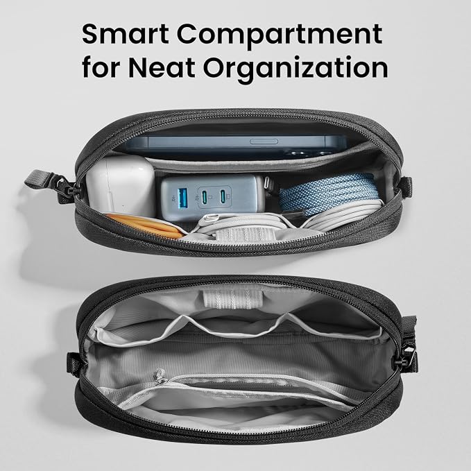 tomtoc Electronics Organizer Travel Case, Cable Organizer - Image 2