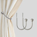 ARNORX Curtain Holdbacks Hooks Solid Steel Hooks Decorative French Ball End by ARNORX