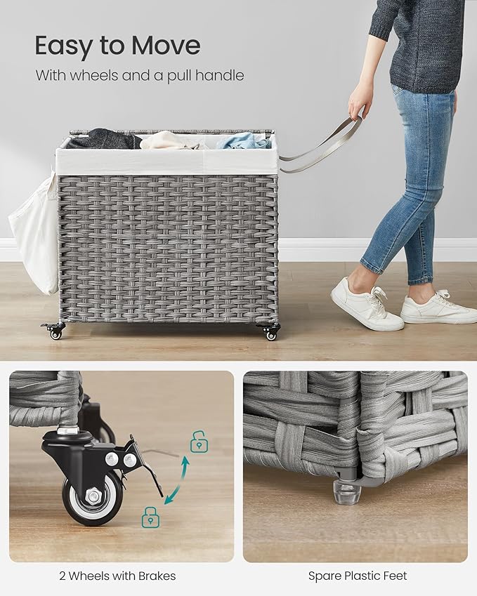 SONGMICS Rolling Laundry Hamper - Image 4