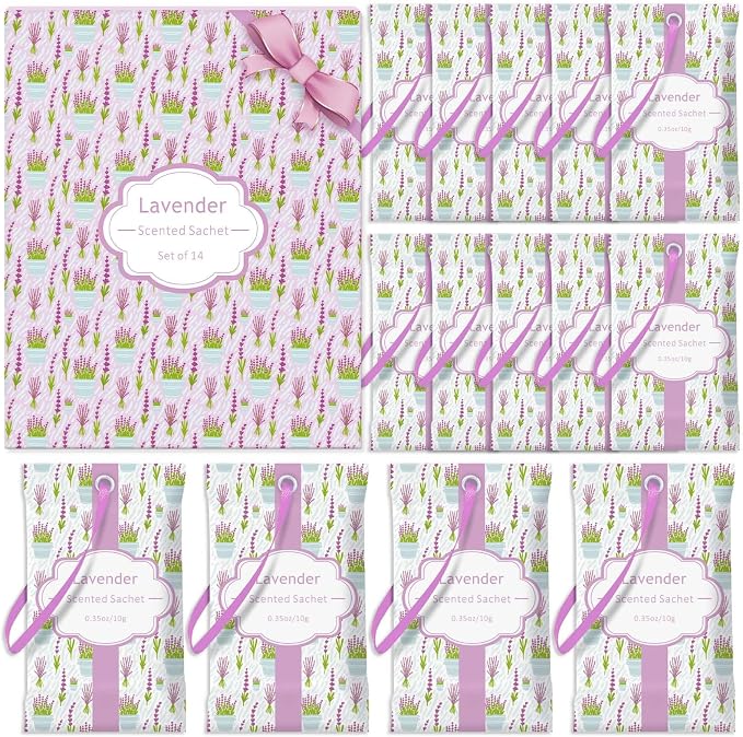 STRN Scented Sachets for Drawer and Closet, Lavender Scent 14 Pack for Home - Image 8