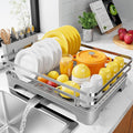 Kitsure Multi-Functional Dish Drying Rack, 15.7" x 12.0" x 5.5", Sliver | Dish by Kitsure