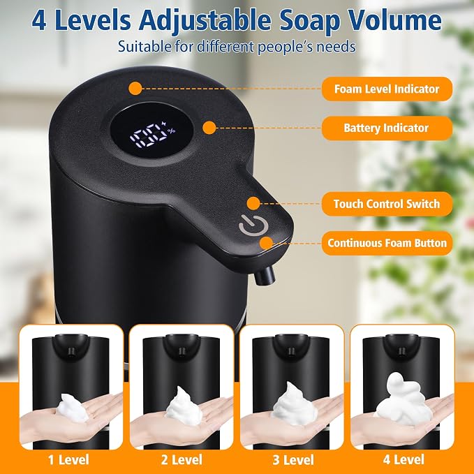 Automatic Foam Soap Dispenser Touchless | USB Rechargeable Smart Hand Soap - Image 5