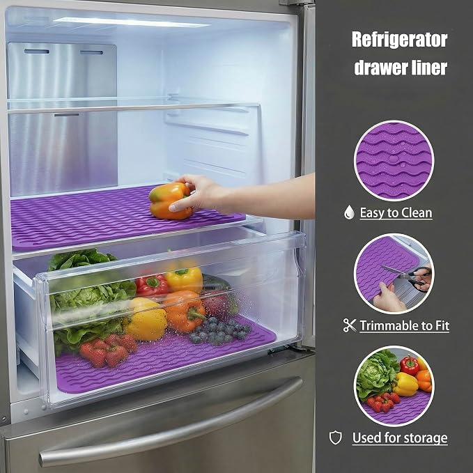 MicoYang Silicone Dish Drying Mat — Quick-Dry Ridges Counter & Sink Pad - Image 5
