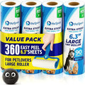 PetLovers 6.3" Extra Sticky Lint Roller 4 Pack of Large Refills Only by PetLovers