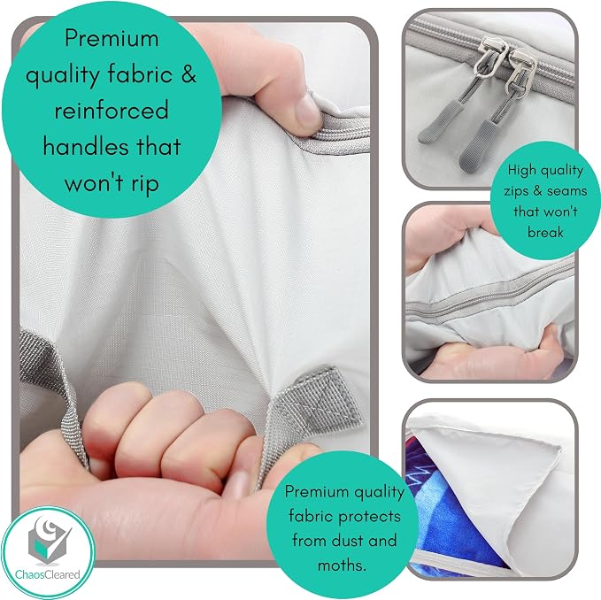 2 Pack Clothing Storage Bags Clothes Organizer folding fabric bags - Image 5
