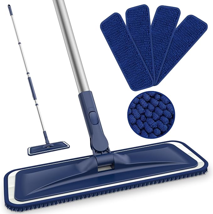 BPAWA Microfiber Mops for Floor Cleaning: Flat Mop for Wood Laminate Tile | 4 by BPAWA