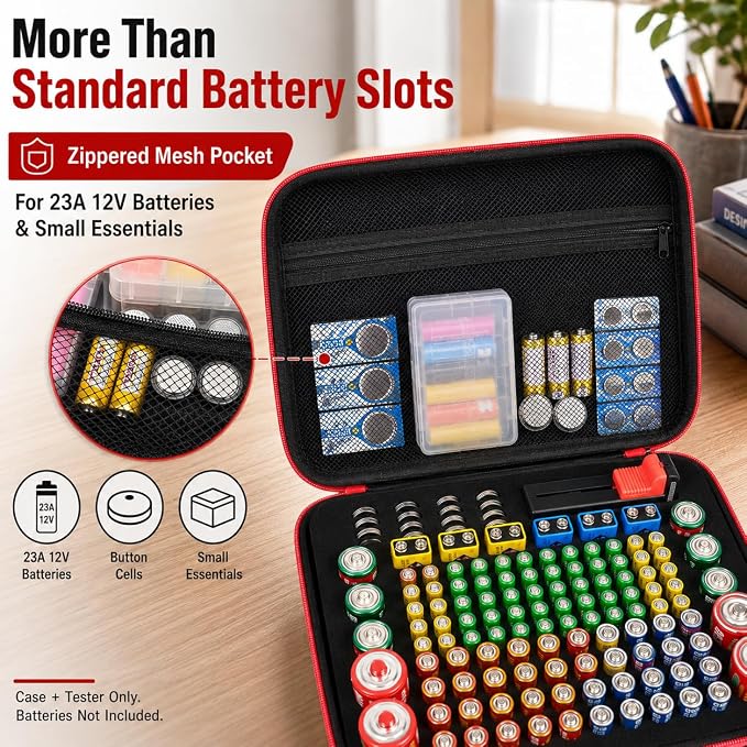 ALKOO 136+ Battery Organizer Storage Case - Image 6