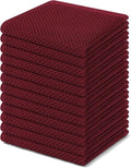 Homaxy 100% Cotton Waffle Weave Kitchen Dish Cloths 12-Pack, Burgundy | 12 x 12 by Homaxy