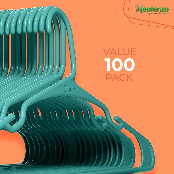 NEATERIZE Clothes Hangers Plastic 100 Pack - Image 7