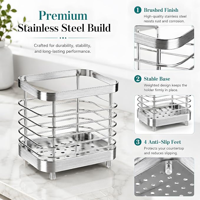 Stainless Steel Electric Toothbrush Holder - Image 4