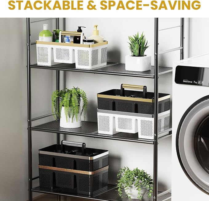 BYUNER Portable Cleaning Caddy & Shower Basket: Hard Plastic Caddy Organizer - Image 5