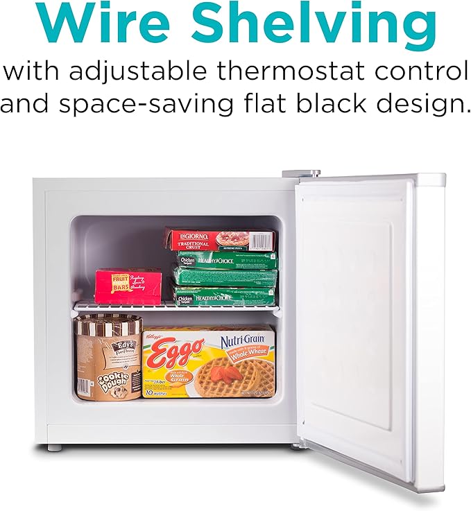 BLACK+DECKER 1.2 Cu. Ft. Compact Upright Freezer, Mini Deep Freeze with Full-Width Wire Shelf
