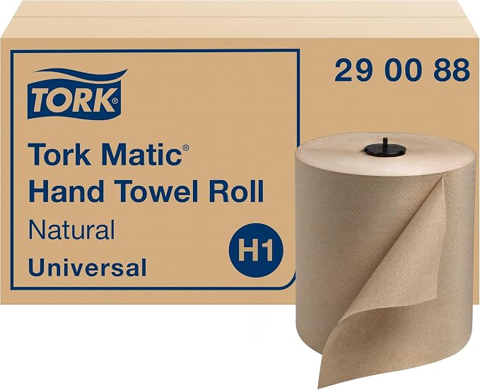 Tork Matic Paper Hand Towel Roll Natural H1, 6 Rolls x 700 ft by Tork