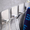 Adhesive Towel Hooks, SUS 304 Stainless Steel No Drill Shower Hooks | 26lb by DELITON