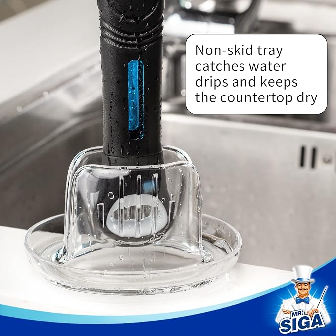 MR.SIGA Soap Dispensing Dish Brush Storage Set, Kitchen Brush - Image 5