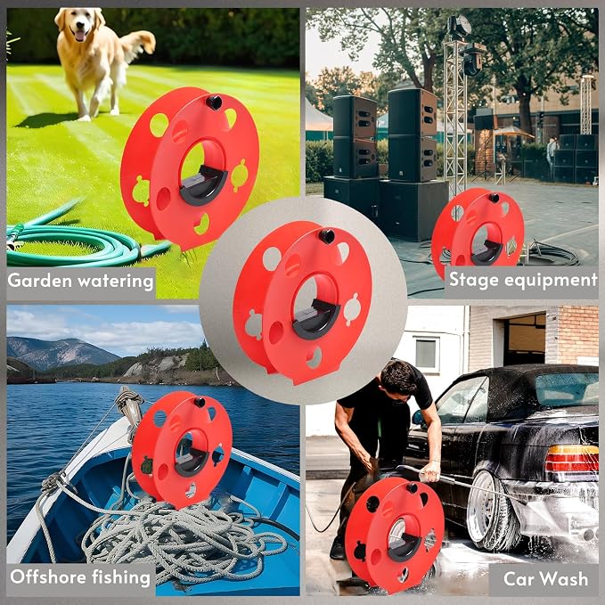 Homeon Wheels 100 ft Extension Cord Storage Reel, Impact-Resistant | - Image 6