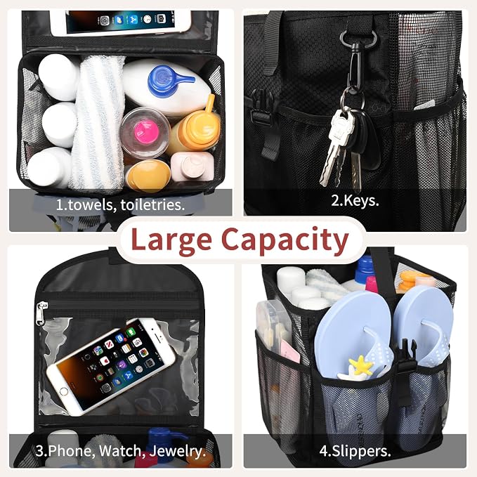 Mesh Shower Caddy Portable Shower Bag - Image 6