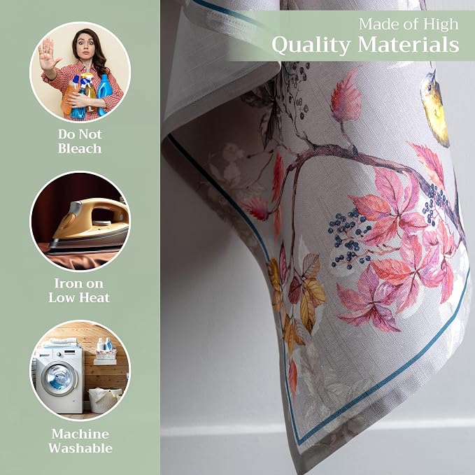Maison d' Hermine Kitchen Towels Set of 3 Reusable 100% Cotton 27.50" x 20" - Image 3