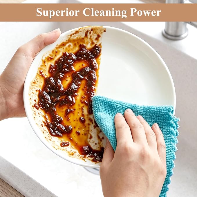 30 Pack Microfiber Cleaning Cloths, Dish Towels - Image 4