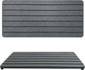 2 PCS Water Absorbent diatomite Coasters, 12" x 5.5" Water Absorbing Stone Tray for Sink, Stone Drying mat for Kitchen Counter, Stone soap Tray Used for Hand Soaps & toiletries & Plants