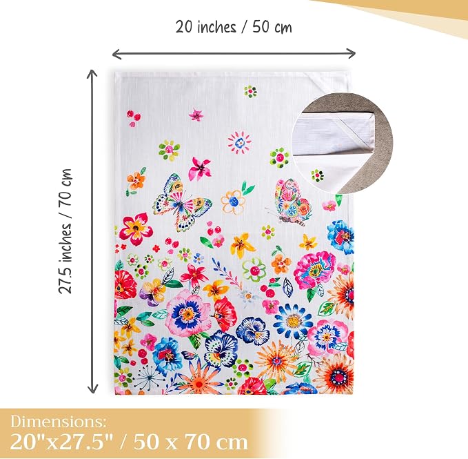 Maison d' Hermine Kitchen Towels Set of 3 Reusable 100% Cotton 27.50" x 20" - Image 4