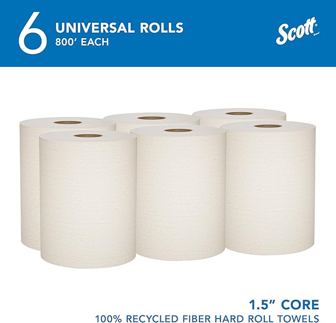 Scott Professional Hard Roll Paper Towels, 6 Rolls x 800' - Image 2