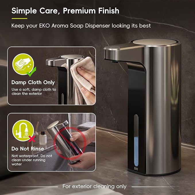 EKO Aroma 9 fl oz Automatic Liquid Soap Dispenser, Rechargeable - Image 10