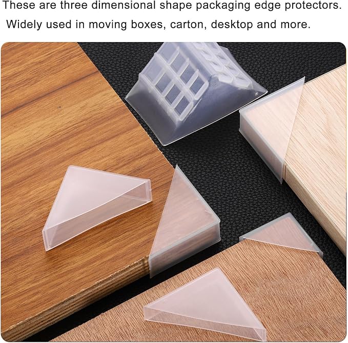 uxcell 20Pcs Plastic Corner Protectors 16x70mm Right Angle Shape Glass Corner Guards Cushion for Corner Protection of Glass, Mirror, Tile, Black