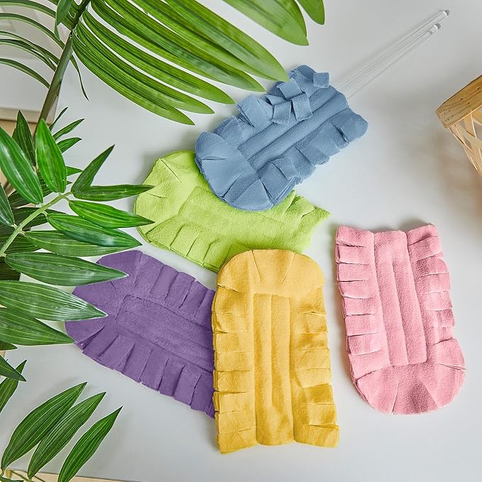 Zubebe 12 Pcs Reusable Duster Refills Fleece, Rainbow Colors | Soft Polyester - Image 6