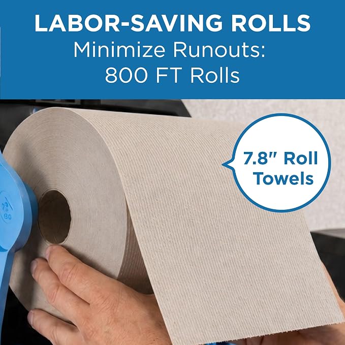Pacific Blue Basic by Georgia-Pacific PRO Recycled Hardwound Paper Towel Rolls - Image 7