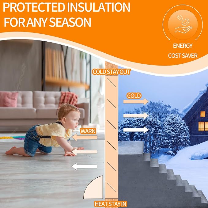 TORRAMI 36" Door Draft Stopper Under Bottom Insulation Noise Air Stopper 2.1LB - Image 7