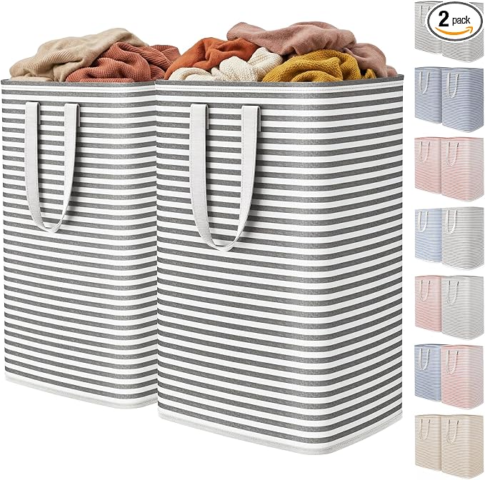 Lifewit 2 Pack Laundry Basket 80L Each, Collapsible Clothes Hamper by Lifewit